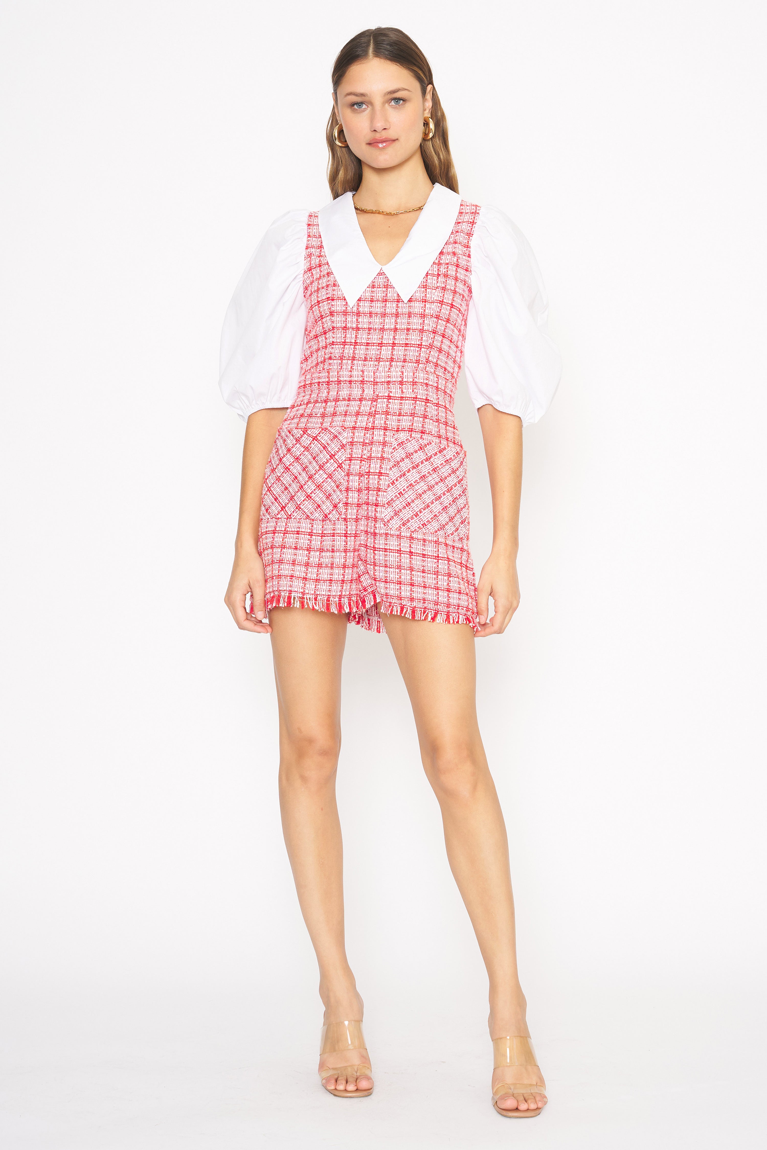 Ameri ★ MINI CHECK JACKET ROMPERS【 S 】 Amazon.com: Amuver Women Y2k Gingham Romper Summer V-Neck