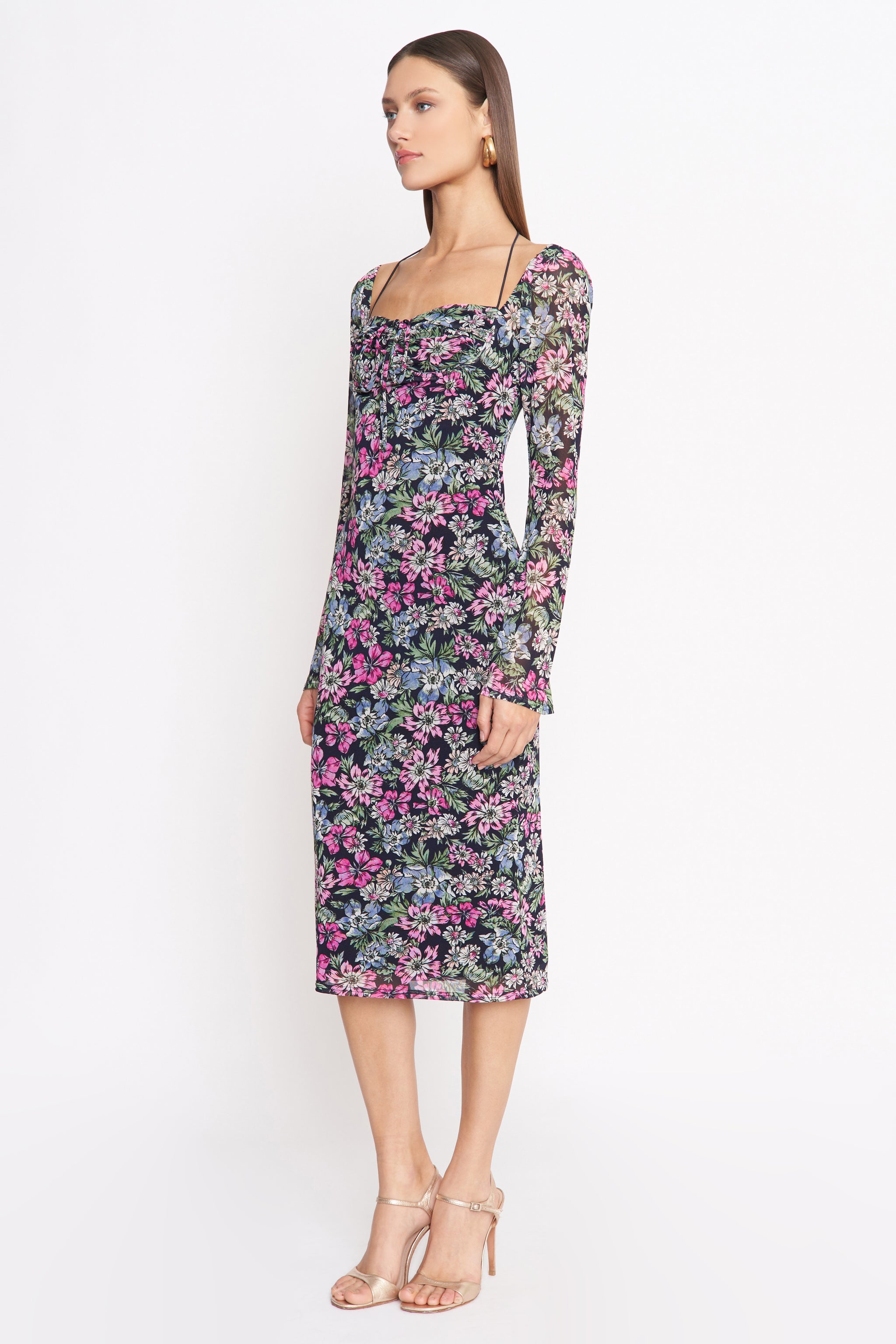 ヌキテパ 新品 Ethnic Print Flare Sleeve Dress ヌキテパ ETHNIC PRINT FLARE SLEEVE DRESS