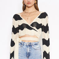 美品✨️UN3D TRIVIAL BORDER ASYMME KNIT TOP UN3D.♡TRIVIAL BORDER ASYMME KNIT TOP
